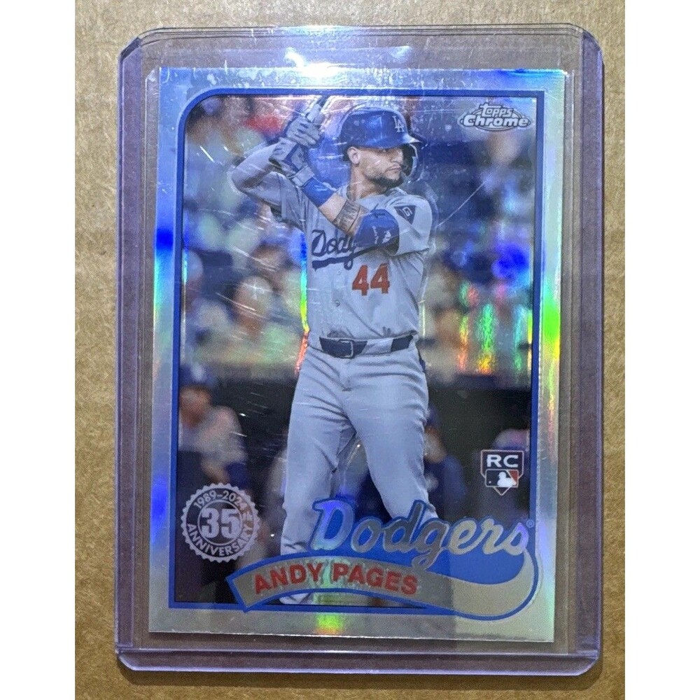 Topps 2024 Chrome Update 1989 Topps Baseball Andy Pages RC #89CU-8 Dodgers